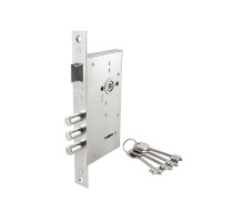 Замок Zenit (Зенит) врезной сувальдный с защёлкой ЗВ9-6, 4 кл. проверить кол-во ключей 