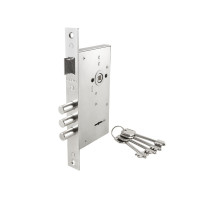 Замок Zenit (Зенит) врезной сувальдный с защёлкой ЗВ9-6, 4 кл. проверить кол-во ключей 