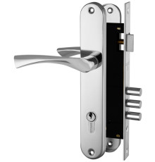 Замок цилиндровый Fuaro (Фуаро) с в комплекте с ручкой LOCKSET.9011 (SET F9011) CP хром 