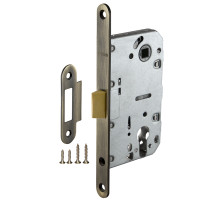 Корпус Fuaro (Фуаро) врезного замка c защёлкой PLASTP85C-50 (P85C-50) AB бронза 