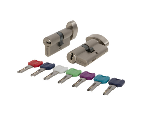 Цилиндровый Punto (Пунто) механизм MaxPro7002Knob60mm(25+10+25) SN никель 7key с вертушкой
