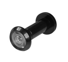 Глазок Ajax (Аякс) дверной, оптика пластик DV-1A/40-70 BL черный (кратно коробке 45 шт) 