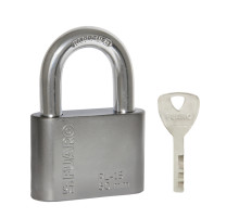 Замок Fuaro (Фуаро) навесной PL-WEATHER-1560 Nickel 4 fin key ( PL-15-60) диск. /блистер 