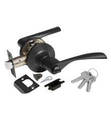 Ручка Ajax (Аякс) защелка DK610 BL-ET (6010 BL-E) (кл./фик.) черный 