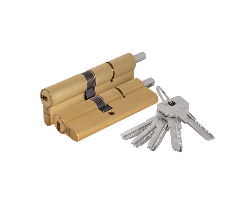 Цилиндровый механизм Cisa (Чиза) под вертушку ASIX OE302-21.00 (90 мм/35+10+45), ЛАТУНЬ