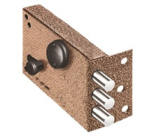 Замок Elbor (Эльбор) накладной Лазурит 1.02.61.МА никель, сув., 2 риг., задвижка-затвор, медный антик /39328/ 