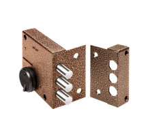 Замок Elbor (Эльбор) накладной сувальдный Кремень 1.04.51.МА (медный антик) 