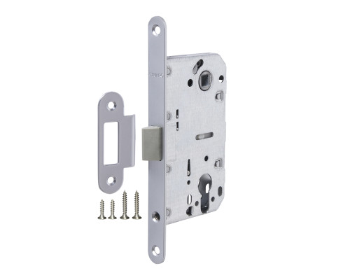 Корпус Fuaro (Фуаро) врезного замка c защёлкой PLASTP85C-50 (P85C-50) SSC сатинированный хром