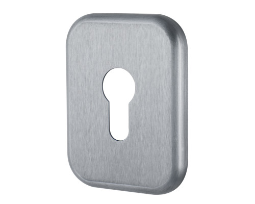 Декоративная Armadillo (Армадилло) Квадратная накладка на цилиндр ET-DEC SQ (ATC Protector 1) SC-14 Матовый хром