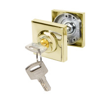 Ручка поворотная Ajax (Аякс) с фиксацией ключом BK6.FIX.JK GP-5 золото 