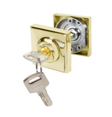 Ручка поворотная Ajax (Аякс) с фиксацией ключом BK6.FIX.JK GP-5 золото 