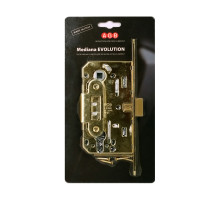 Корпус замка AGB (АГБ) под цилиндр MEDIANA EVOLUTION B01103.50.03.567 с отв. планкой B01000.13 (латунь) 