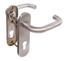 Ручка Fuaro (Фуаро) дверная FP.DH72.0433 SS 201 (DH-0433 SS 201) с пружиной,нержавейка 201, квадрат 9x140 мм 