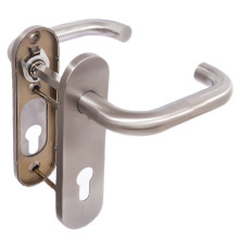 Ручка Fuaro (Фуаро) дверная FP.DH72.0433 SS 201 (DH-0433 SS 201) с пружиной,нержавейка 201, квадрат 9x140 мм 