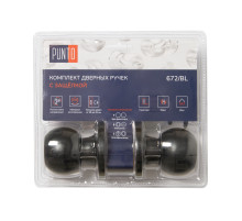 Ручка Punto (Пунто) защелка DK672/BL BL-ET (кл./фик.) черный 