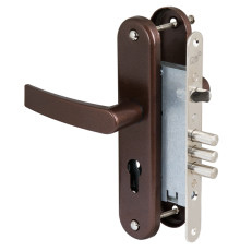 Корпус Sam (Сам) врезного замка с защёлкой в комплекте с ручкой ЗВ4-31/55 (медный антик) /78930/ 