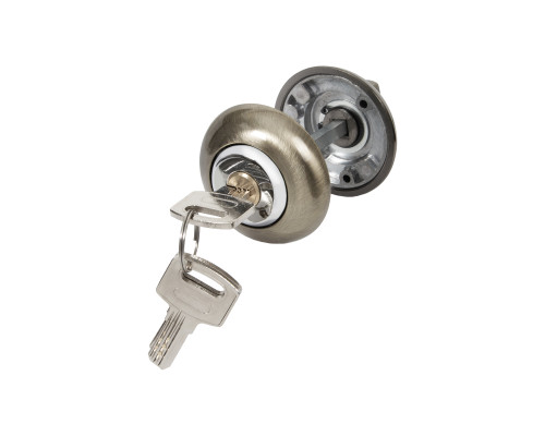 Ручка поворотная Ajax (Аякс) с фиксацией ключом BK6.FIX.JR AB-7 бронза