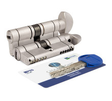 Цилиндровый механизм Mottura (Моттура) с вертушкой CP4F464601R (92 мм/41+10+41) МАТ.НИКЕЛЬ 