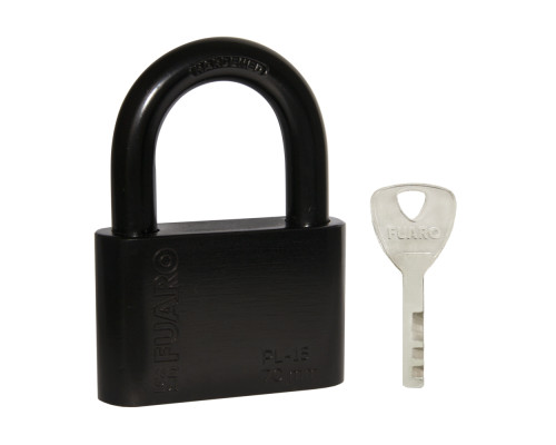 Замок Fuaro (Фуаро) навесной PL-WEATHER-1570 Black 4 fin key ( PL-15-70) диск. /блистер