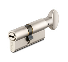Цилиндровый механизм Kale kilit (Кале килит) с вертушкой 164 BM/80 (30+10+40) mm никель 5 кл. 