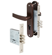 Комплект Sam (Сам) врезных замков с ручкой Комплект дверника №3 (ЗВ8-6/13, ЗВ4-31/55, РФ55-002/90) /60029/ 