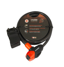 Замок Fuaro (Фуаро) тросовый PL-BIKE-12150-KEY (12х1500) 3 perfo key(PL-12150-KEY) /подвес 