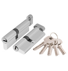 Цилиндровый Ajax (Аякс) механизм (AX202/80) AX2002Knob80 (35+10+35) CP хром с вертушкой 