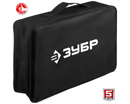ЗУБР Т7, 20 В, 125 мм, 2 АКБ (4 А·ч), бесщеточная УШМ, сумка, Профессионал (AB-125-42)
