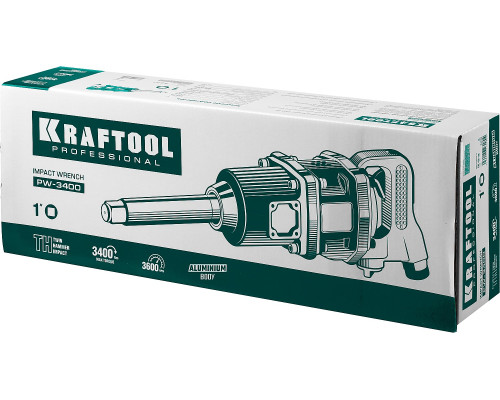 KRAFTOOL PW-3400, 1″, 3400 Н·м, ударный пневматический гайковерт (64200)