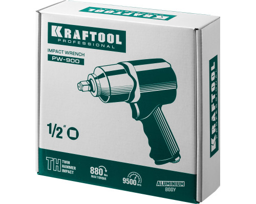 KRAFTOOL PW-900, 1/2″, 880 Н·м, ударный пневматический гайковерт (64210)