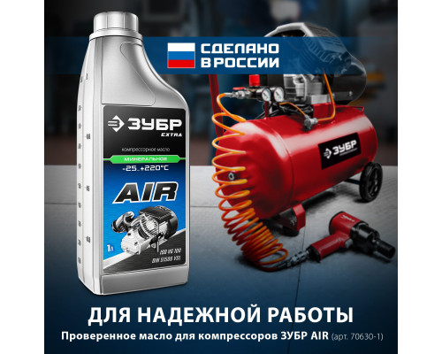 ЗУБР 240 л/мин, 24 л, 1500 Вт, 6 предметов, масляный компрессор (КПМ-240-24 Н6)