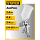 STAYER AirPro G, HVLP 1.4 мм, пневматический краскопульт с верхним бачком, Professional (06476-1.4)