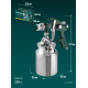 KRAFTOOL AirKraft, HVLP, 1.4мм, пневматический краскопульт с нижним бачком (06520-1.4)