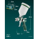 KRAFTOOL AirKraft, HVLP, 1.4 мм, пневматический краскопульт с верхним бачком (06522-1.4)