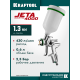 KRAFTOOL JETA 4000, HVLP, 1.3 мм, пневматический краскопульт с верхним бачком (06555-1.3)
