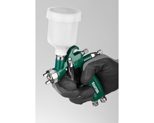 KRAFTOOL AIRKRAFT MINI, HVLP, 1 мм, пневматический краскопульт с верхним бачком (06565-1.0)