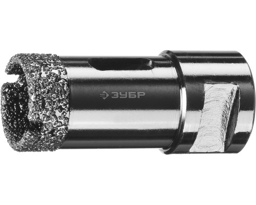 ЗУБР АВК, d 25 мм, (М14, 15 мм кромка), вакуумная алмазная коронка, Профессионал (29865-25)