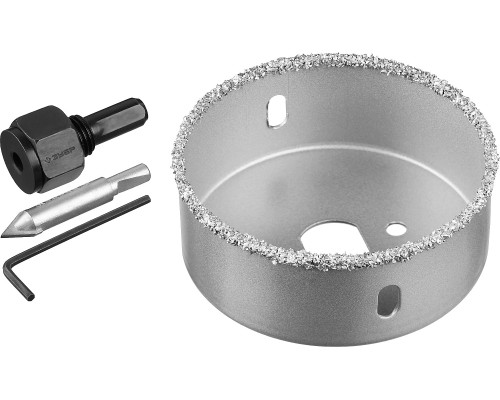 ЗУБР 76 мм, L 25 мм, карбид вольфрама, коронка-чашка, Профессионал (33360-076)