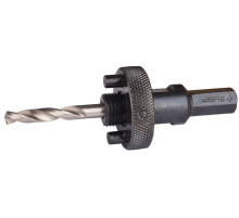 ЗУБР ЭКСПЕРТ-К8 HEX 3/8″ (9,5 мм) державка быстросъемная для биметаллических коронок 32-210 мм (29534)