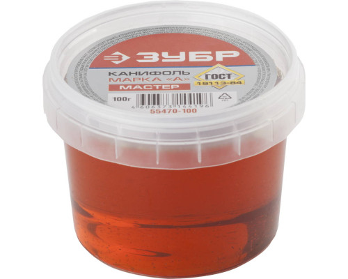 ЗУБР Канифоль ВС, 100 г, для паяльных работ, флюс (55470-100)