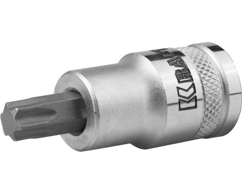 Торцовая бита-головка KRAFTOOL ″INDUSTRIE QUALITAT″, материал S2, TORX, сатинированная, 1/2″, Т50