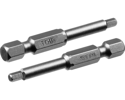 KRAFTOOL X-Drive Hex 3, 50 мм, 2 шт, торсионные биты (26127-3-50-2)