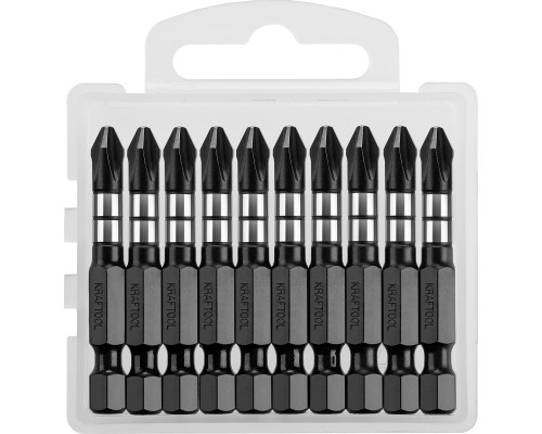 KRAFTOOL Impact PH2, 50 мм, 10 шт, ударные биты (26191-2-50-S10)