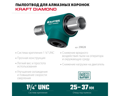 KRAFTOOL 1 1/4″, Пылеотвод для алмазных коронок (29828)