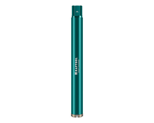 KRAFTOOL DIAMOND 52 мм (450 мм, 1 1/4″, лазерная сварка, сухое сверление с микроударом), алмазная коронка по железобетону (29825-052)