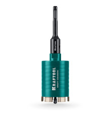 KRAFTOOL DIAMOND d 68 мм (сухое сверление с микроударом, глубина сверления 75 мм, лазерная сварка), Алмазная Коронка для подрозетников (29820-68)