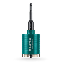 KRAFTOOL DIAMOND d 82 мм (сухое сверление с микроударом, глубина сверления 75 мм, лазерная сварка), Алмазная Коронка для подрозетников (29820-82)