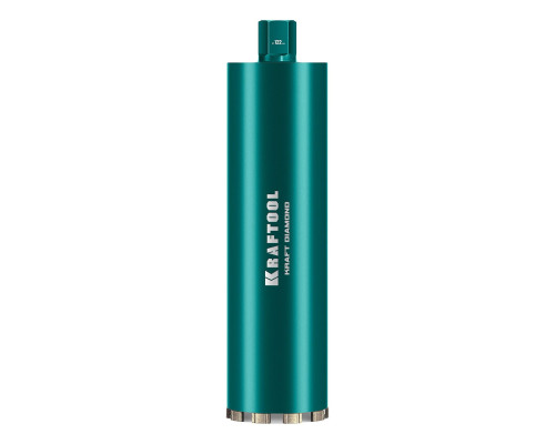 KRAFTOOL DIAMOND 122 мм (450 мм, 1 1/4″, лазерная сварка, сухое сверление с микроударом), алмазная коронка по железобетону (29825-122)
