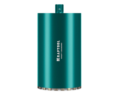 KRAFTOOL DIAMOND 250 мм (450 мм, 1 1/4″, лазерная сварка, сухое сверление с микроударом), алмазная коронка по железобетону (29825-250)