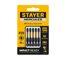 STAYER HERCULES, PZ3, 50 мм, 5 шт, торсионные биты (26233-3-50-5)